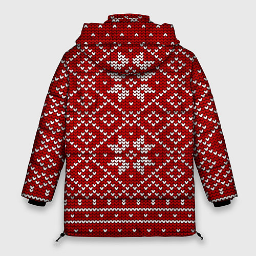 Женская зимняя куртка Зимний орнамент / 3D-Черный – фото 2