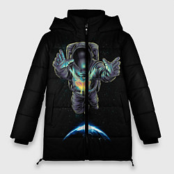 Куртка зимняя женская Космическая бабочка, цвет: 3D-светло-серый