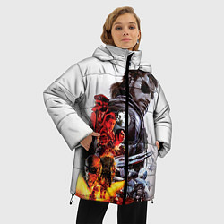 Куртка зимняя женская Metal gear solid 2, цвет: 3D-светло-серый — фото 2