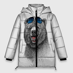 Куртка зимняя женская Счастливый медведь, цвет: 3D-черный