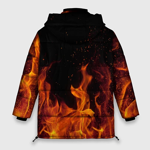 Женская зимняя куртка Linkin Park: Hell Flame / 3D-Черный – фото 2