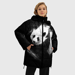 Куртка зимняя женская Молочная панда, цвет: 3D-черный — фото 2