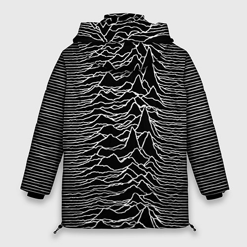 Женская зимняя куртка Joy Division: Unknown Pleasures / 3D-Красный – фото 2