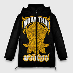 Куртка зимняя женская Muay Thai Fighter, цвет: 3D-черный