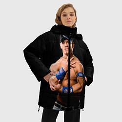 Куртка зимняя женская Джон Сина борец, цвет: 3D-черный — фото 2
