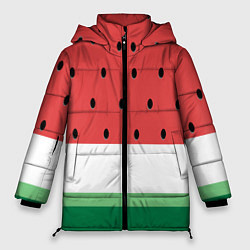Куртка зимняя женская Сочный арбуз, цвет: 3D-черный