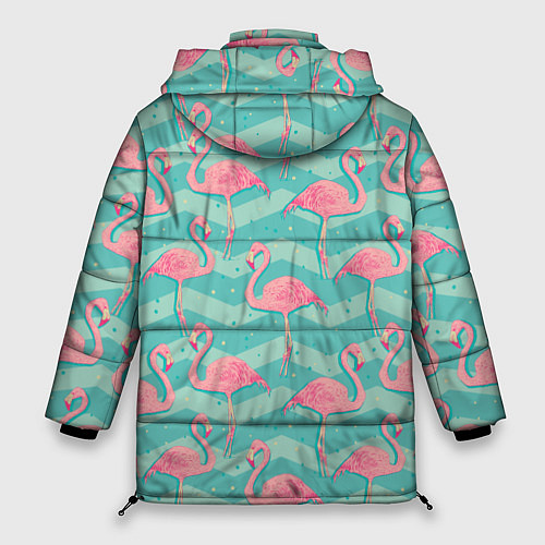 Женская зимняя куртка Flamingo Pattern / 3D-Черный – фото 2