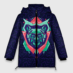 Куртка зимняя женская Hipster Bear, цвет: 3D-черный