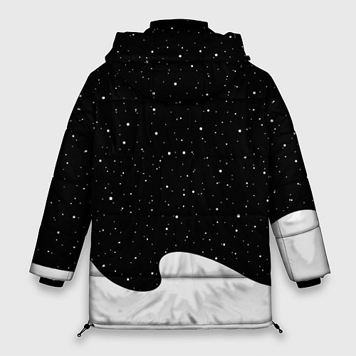 Женская зимняя куртка Маленький космонавт / 3D-Черный – фото 2