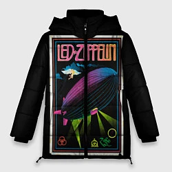 Куртка зимняя женская Led Zeppelin: Angel Poster, цвет: 3D-черный