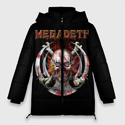 Куртка зимняя женская Megadeth: Skull in chains, цвет: 3D-черный