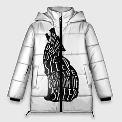 Куртка зимняя женская Wolves Dont Lose Sleep, цвет: 3D-черный
