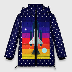 Куртка зимняя женская Запуск ракеты, цвет: 3D-красный
