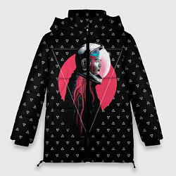 Куртка зимняя женская Космическая дама, цвет: 3D-черный