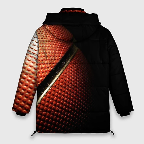 Женская зимняя куртка Баскетбольный мяч / 3D-Черный – фото 2