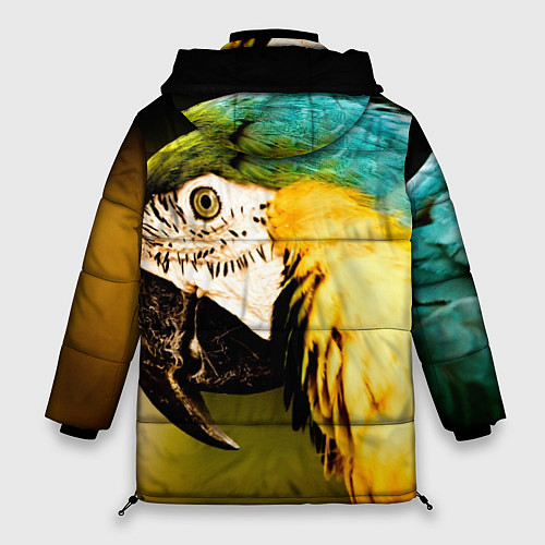 Женская зимняя куртка Улыбка попугая / 3D-Черный – фото 2