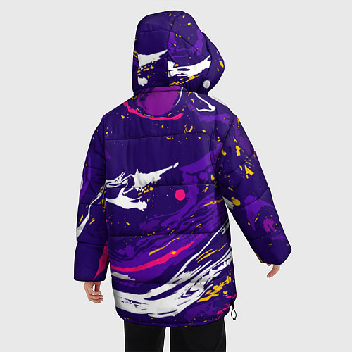 Женская зимняя куртка Фиолетовый акрил / 3D-Светло-серый – фото 4