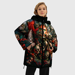 Куртка зимняя женская Warhammer 40k: Skulls, цвет: 3D-черный — фото 2