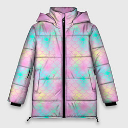 Куртка зимняя женская Розовая чешуя, цвет: 3D-черный