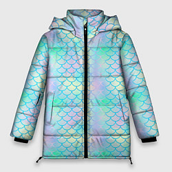 Куртка зимняя женская Голубая чешуя, цвет: 3D-светло-серый
