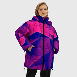 Куртка зимняя женская Violet polygon, цвет: 3D-черный — фото 2