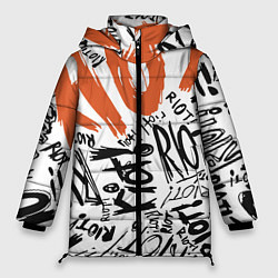 Куртка зимняя женская Paramore: Riot, цвет: 3D-красный