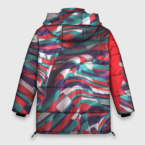 Женская зимняя куртка Трехмерная абстракция / 3D-Черный – фото 2