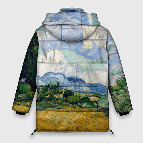 Женская зимняя куртка Ван Гог Картина / 3D-Черный – фото 2