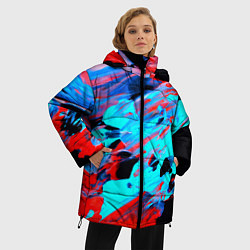 Куртка зимняя женская Краски лета, цвет: 3D-красный — фото 2