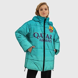 Куртка зимняя женская Barcelona FC: Aqua, цвет: 3D-черный — фото 2