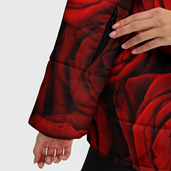 Куртка зимняя женская Красные розы, цвет: 3D-черный — фото 2