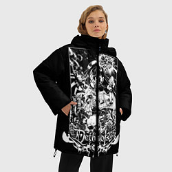 Куртка зимняя женская Dethklok: Metalocalypse, цвет: 3D-черный — фото 2
