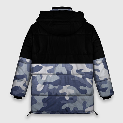 Женская зимняя куртка Камуфляж: черный/голубой / 3D-Черный – фото 2