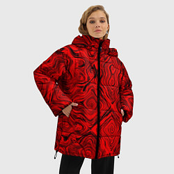 Куртка зимняя женская Tie-Dye red, цвет: 3D-черный — фото 2