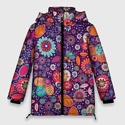 Женская зимняя куртка Цветочный взрыв