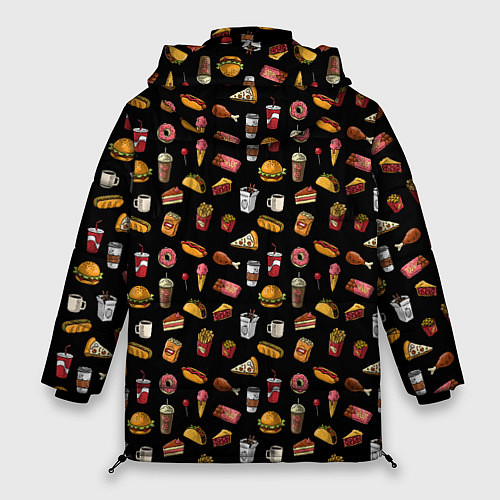 Женская зимняя куртка WTF Food / 3D-Черный – фото 2