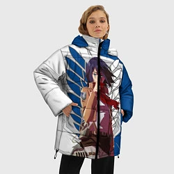 Куртка зимняя женская Атака Титанов, цвет: 3D-черный — фото 2