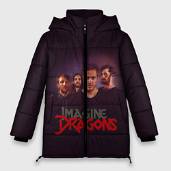 Куртка зимняя женская Группа Imagine Dragons, цвет: 3D-черный