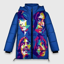 Куртка зимняя женская The Beatles: Faces, цвет: 3D-черный