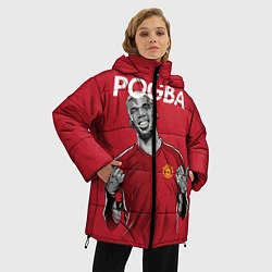 Куртка зимняя женская FC MU: Pogba, цвет: 3D-черный — фото 2