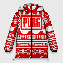 Куртка зимняя женская PUBG: New Year, цвет: 3D-красный