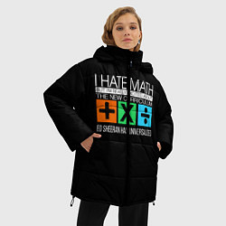 Куртка зимняя женская Ed Sheeran: I hate math, цвет: 3D-красный — фото 2