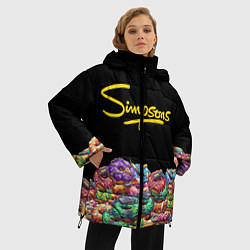 Куртка зимняя женская Simpsons Donuts, цвет: 3D-черный — фото 2