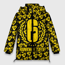 Куртка зимняя женская Rainbow Six: Champion Yellow, цвет: 3D-черный