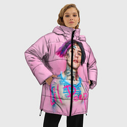Куртка зимняя женская Lil Peep: Pink Style, цвет: 3D-светло-серый — фото 2