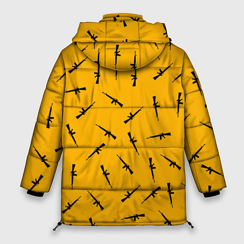 Женская зимняя куртка PUBG: Yellow Weapon / 3D-Черный – фото 2
