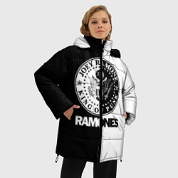 Куртка зимняя женская Ramones B&W, цвет: 3D-светло-серый — фото 2