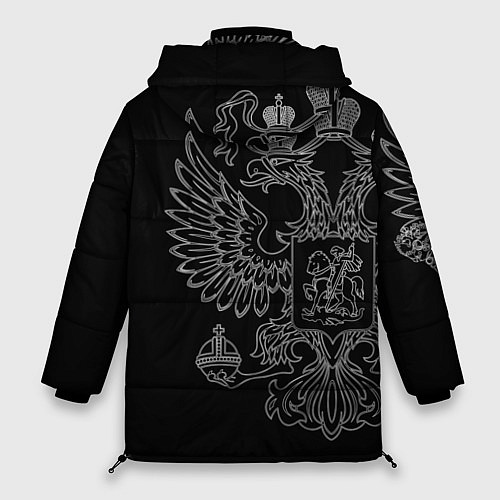 Женская зимняя куртка ФСБ: герб РФ / 3D-Черный – фото 2