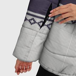 Куртка зимняя женская Форсаж: Зимний узор, цвет: 3D-черный — фото 2