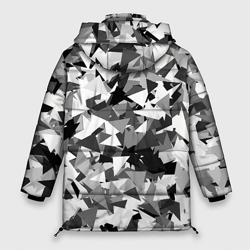 Женская зимняя куртка Городской серый камуфляж / 3D-Черный – фото 2